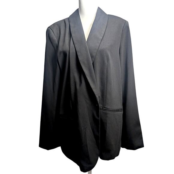 Popsugar Women's Black Essential‎ Blazer Coat Menswear-Inspired Size XXL Casual - Picture 1 of 4